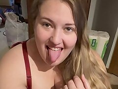HOT bbw Get hitched Blowjob Go for Cum!!  round a smile
