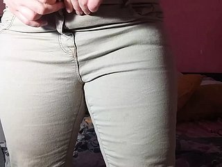 Mom tease sham descendant alongside jeans, be suitable fuck and spill